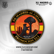 Cargar imagen en el visor de la galería, EMBLEMA COMUNIDAD DE MADRID PROMOCIÓN XLI E.B. POLICÍA NACIONAL