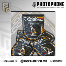 Cargar imagen en el visor de la galería, EMBLEMA DE BRAZO DE PHOTOPHONE - DOCUMENTOS FALSOS P.N. AEROPUERTO MADRID
