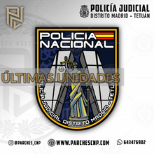 Cargar imagen en el visor de la galería, EMBLEMA DE BRAZO DE POLICÍA JUDICIAL DE LA COMISARÍA DE DISTRITO TETUÁN DE MADRID