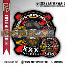 Cargar imagen en el visor de la galería, EMBLEMA CONMEMORATIVO XXXV ANIVERSARIO UNIDADES  DE INTERVENCIÓN POLICIAL