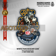 Cargar imagen en el visor de la galería, EMBLEMA CONMEMORATIVO DISPOSITIVO POLICIAL MADRID GAMES 2025 - NFL