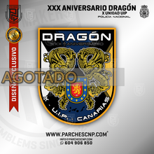 Cargar imagen en el visor de la galería, EMBLEMA X U.I.P DRAGÓN (LAS PALMAS DE GRAN CANARIA Y SANTA CRUZ DE TENERIFE)