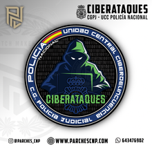 Cargar imagen en el visor de la galería, EMBLEMA CIBERATAQUES - C.G. POLICÍA JUDICIAL - CIBERDELINCUENCIA