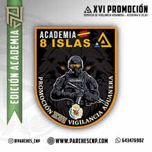 Cargar imagen en el visor de la galería, EMBLEMA ACADEMIA 8 ISLAS - PROMOCIÓN XVI VIGILANCIA ADUANERA