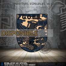 Cargar imagen en el visor de la galería, PARCHE MIMETIZADO DE BRAZO DE LOS GRUPOS OPERATIVOS ESPECIALES DE SEGURIDAD