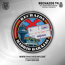 Cargar imagen en el visor de la galería, EMBLEMA GRUPO RECHAZOS DEL AEROPUERTO DE MADRID BAJARAS DE LA POLICÍA NACIONAL