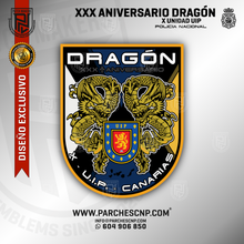 Cargar imagen en el visor de la galería, EMBLEMA X U.I.P DRAGÓN (LAS PALMAS DE GRAN CANARIA Y SANTA CRUZ DE TENERIFE)