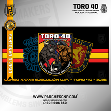 Cargar imagen en el visor de la galería, BANDERA TORO 40 TURNO ALFA - CURSO XXXVIII U.I.P. 2025