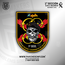 Cargar imagen en el visor de la galería, EMBLEMA GUARDIA CIVIL GRS Nº3 - 1ª SECCIÓN - VALENCIA