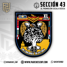 Cargar imagen en el visor de la galería, EMBLEMA CONMEMORATIVO SECCIÓN 43 P.N. E.B. PROMOCIÓN XL