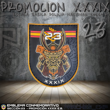 Cargar imagen en el visor de la galería, EMBLEMA CONMEMORATIVO SECCIÓN 23 P.N. E.B. PROMOCIÓN XXXIX