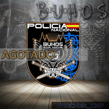 Cargar imagen en el visor de la galería, EMBLEMA DE BRAZO DEL G.O.R. DE NOCHE DE LA CIUDAD DE TOLEDO (BUHOS)