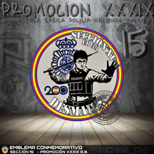 Cargar imagen en el visor de la galería, EMBLEMA CONMEMORATIVO SECCIÓN 15 P.N. E.B. PROMOCIÓN XXXIX