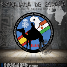 Cargar imagen en el visor de la galería, EMBLEMA DE BRAZO EQUIPO DE SEGURIDAD EMBAJADA DE NIGER (REPÚBLICA DEL NIGER)