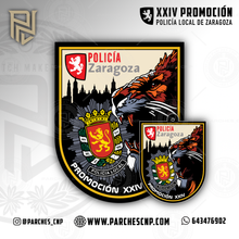 Cargar imagen en el visor de la galería, EMBLEMA CONMEMORATIVO PROMOCIÓN XXIV POLICÍA LOCAL DE ZARAGOZA
