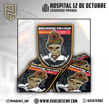 Cargar imagen en el visor de la galería, EMBLEMA BRAZO VIGILANTES DE SEGURIDAD HOSPITAL 12 DE OCTUBRE - MADRID