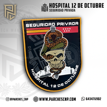 Cargar imagen en el visor de la galería, EMBLEMA BRAZO VIGILANTES DE SEGURIDAD HOSPITAL 12 DE OCTUBRE - MADRID