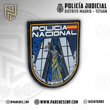 Cargar imagen en el visor de la galería, EMBLEMA DE BRAZO DE POLICÍA JUDICIAL DE LA COMISARÍA DE DISTRITO TETUÁN DE MADRID