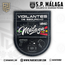 Cargar imagen en el visor de la galería, EMBLEMA BRAZO VIGILANTES DE SEGURIDAD DE MÁLAGA