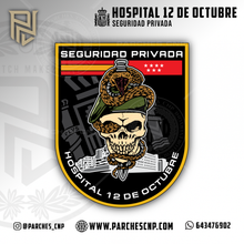 Cargar imagen en el visor de la galería, EMBLEMA BRAZO VIGILANTES DE SEGURIDAD HOSPITAL 12 DE OCTUBRE - MADRID
