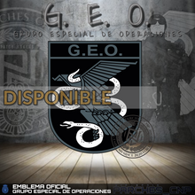 Cargar imagen en el visor de la galería, EMBLEMA GRUPO ESPECIAL DE OPERACIONES (G.E.O.)