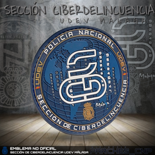 Cargar imagen en el visor de la galería, EMBLEMA DE LA SECCIÓN DE CIBERDELINCUENCIA DE MÁLAGA UDEV