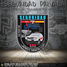 Cargar imagen en el visor de la galería, EMBLEMA SEGURIDAD PRIVADA CENTRO DE TRANSPORTES DE COSLADA