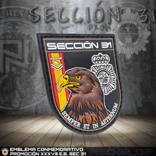 Cargar imagen en el visor de la galería, EMBLEMA CONMEMORATIVO DE LA SECCIÓN 31 DE LA PROMOCIÓN XXXVIII