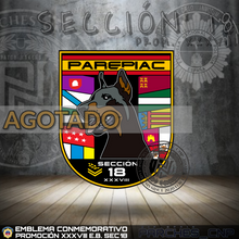 Cargar imagen en el visor de la galería, EMBLEMA CONMEMORATIVO DE LA SECCIÓN 18 DE LA PROMOCIÓN XXXVIII
