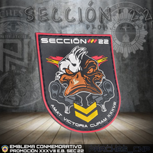 Cargar imagen en el visor de la galería, EMBLEMA CONMEMORATIVO DE LA SECCIÓN 22 DE LA PROMOCIÓN XXXVIII