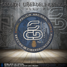 Cargar imagen en el visor de la galería, EMBLEMA DE LA SECCIÓN DE CIBERDELINCUENCIA DE MÁLAGA UDEV