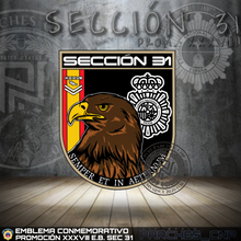 Cargar imagen en el visor de la galería, EMBLEMA CONMEMORATIVO DE LA SECCIÓN 31 DE LA PROMOCIÓN XXXVIII