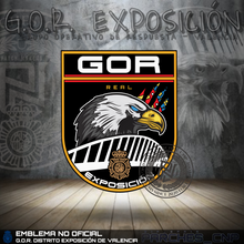 Cargar imagen en el visor de la galería, PARCHE DE BRAZO DEL G.O.R. DISTRITO EXPOSICIÓN - VALENCIA