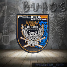 Cargar imagen en el visor de la galería, EMBLEMA DE BRAZO DEL G.O.R. DE NOCHE DE LA CIUDAD DE TOLEDO (BUHOS)