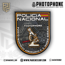 Cargar imagen en el visor de la galería, EMBLEMA DE BRAZO DE PHOTOPHONE - DOCUMENTOS FALSOS P.N. AEROPUERTO MADRID
