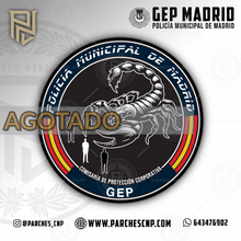Cargar imagen en el visor de la galería, EMBLEMA OFICIAL UNIDAD PROTECCIÓN CORPORATIVA (GEP) POLICÍA MUNICIPAL DE MADRID
