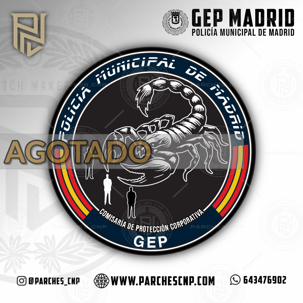 EMBLEMA OFICIAL UNIDAD PROTECCIÓN CORPORATIVA (GEP) POLICÍA MUNICIPAL DE MADRID