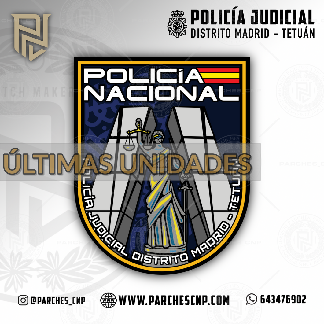 EMBLEMA DE BRAZO DE POLICÍA JUDICIAL DE LA COMISARÍA DE DISTRITO TETUÁN DE MADRID
