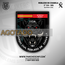 Cargar imagen en el visor de la galería, EMBLEMA GUARDIA CIVIL 1ª CÍA DE ROBLEDO DE CHAVELA - 161 (JABALÍ GRIS)
