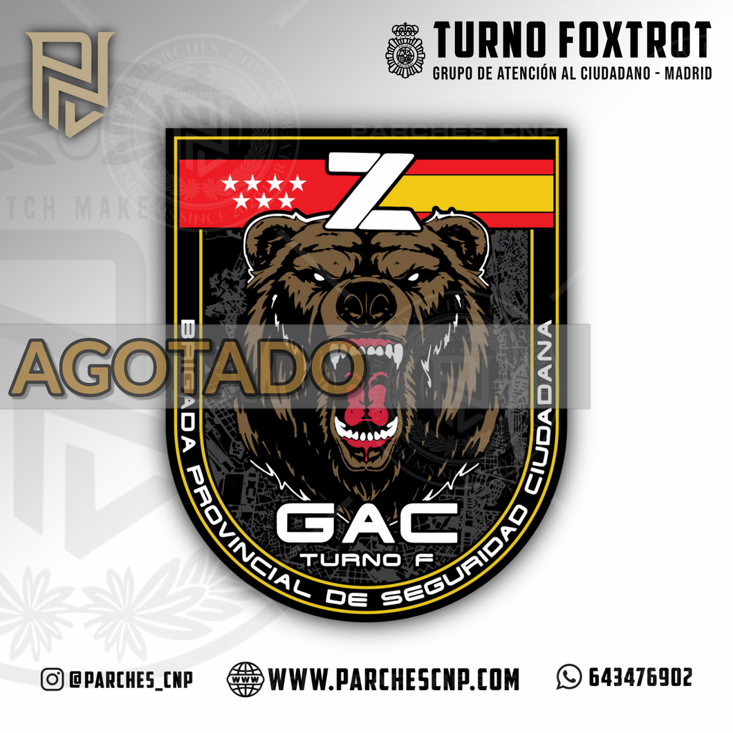 EMBLEMA GRUPOS DE ATENCIÓN AL CIUDADANO G.A.C. - MADRID TURNO FOXTROT
