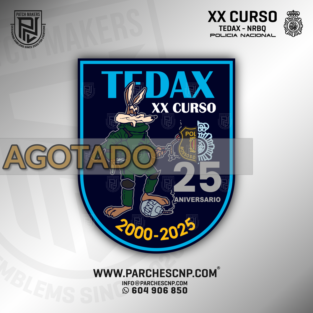 EMBLEMA CONMEMORATIVO 25 ANIVERSARIO DEL CURSO XX TEDAX