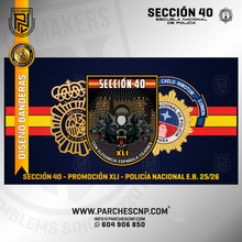Cargar imagen en el visor de la galería, BANDERA SECCIÓN 40 PROMOCIÓN XLI E.B. POLICÍA NACIONAL 2025/26
