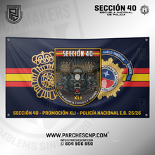 Cargar imagen en el visor de la galería, BANDERA SECCIÓN 40 PROMOCIÓN XLI E.B. POLICÍA NACIONAL 2025/26
