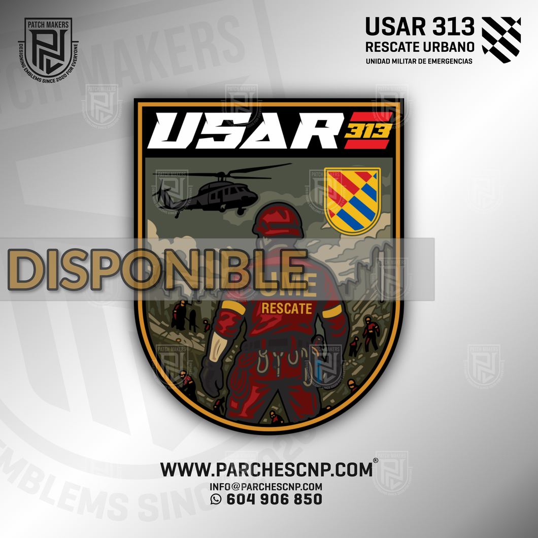PARCHE DE BRAZO USAR 313 UME RESCATE URBANO
