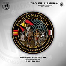 Cargar imagen en el visor de la galería, EMBLEMA CASTILLA LA MANCHA PROMOCIÓN XLI E.B. POLICÍA NACIONAL
