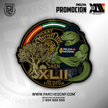 Cargar imagen en el visor de la galería, EMBLEMA PROMOCIÓN XLII E.B. - P. DE JAÉN - POLICÍA NACIONAL
