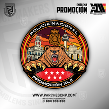 Cargar imagen en el visor de la galería, EMBLEMA PROMOCIÓN XLII E.B. - C. DE MADRID - POLICÍA NACIONAL
