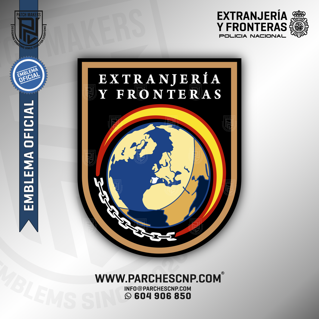 EMBLEMA OFICIAL DE EXTRANJERÍA Y FRONTERAS POLICÍA NACIONAL