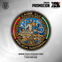 Cargar imagen en el visor de la galería, EMBLEMA PROMOCIÓN XLII E.B. - P. CÁDIZ - POLICÍA NACIONAL
