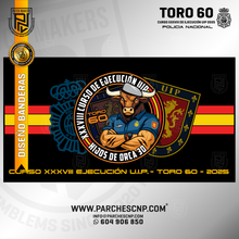 Cargar imagen en el visor de la galería, BANDERA TORO 60 TURNO ALFA - CURSO XXXVIII U.I.P. 2025

